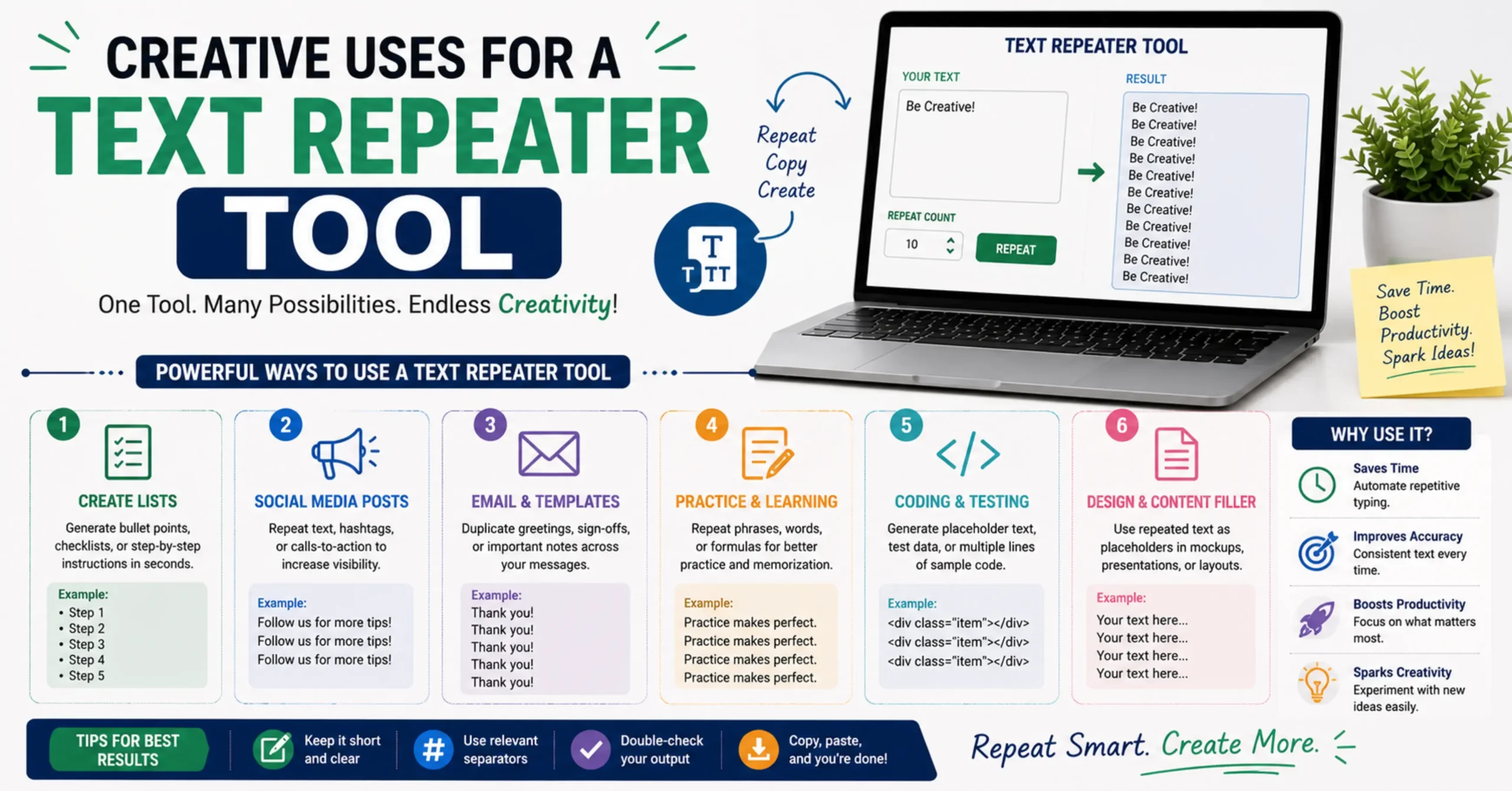 Creative Uses for a Text Repeater Tool