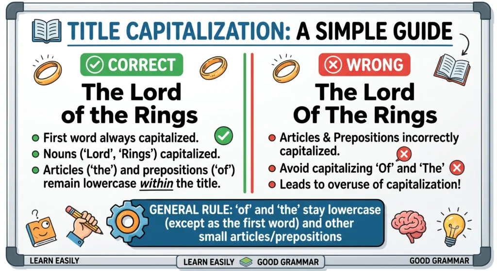 Title Case rules correct example lord of the rings