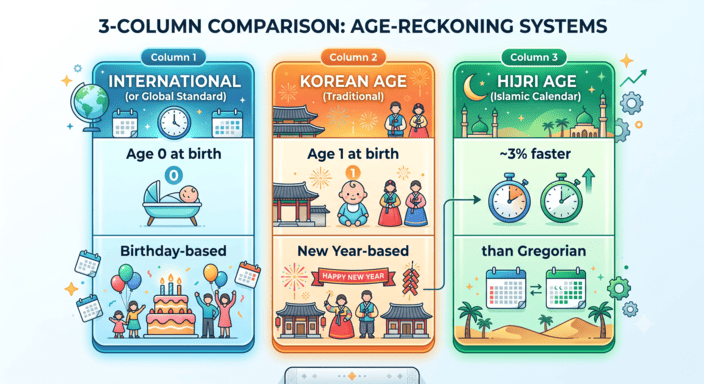 age calculation systems around the world comparison