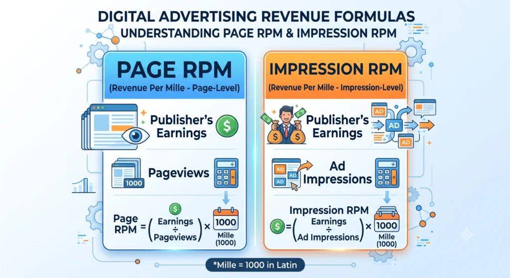 RPM formula page RPM vs impression RPM