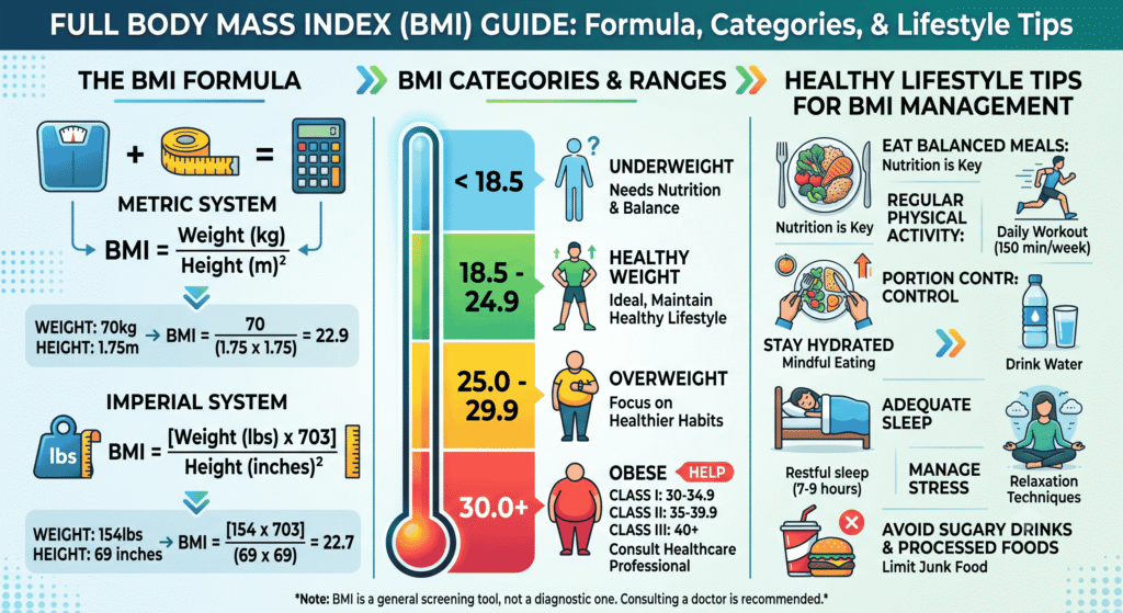 BMI complete guide infographic