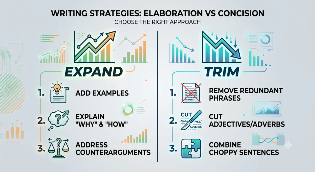how to expand or trim your word count