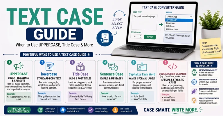 text case guide uppercase title case sentence case