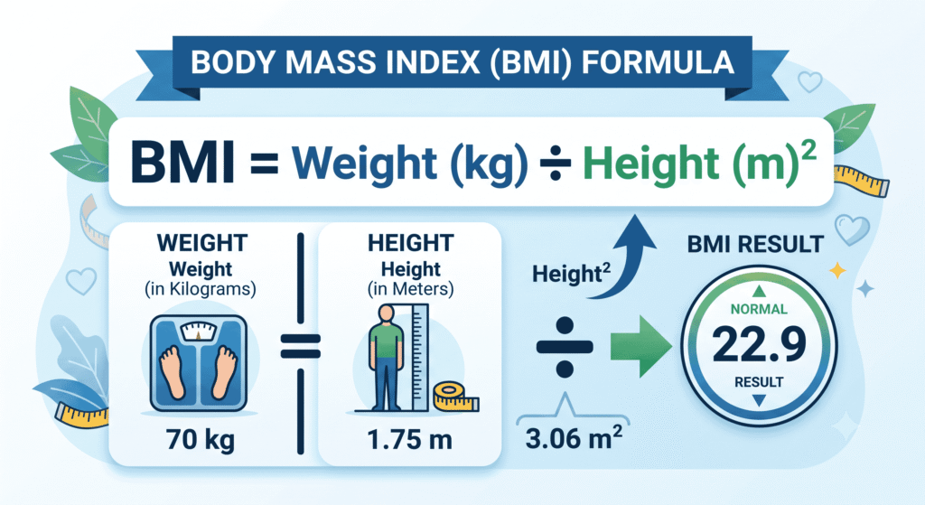 BMI formula calculation metric units