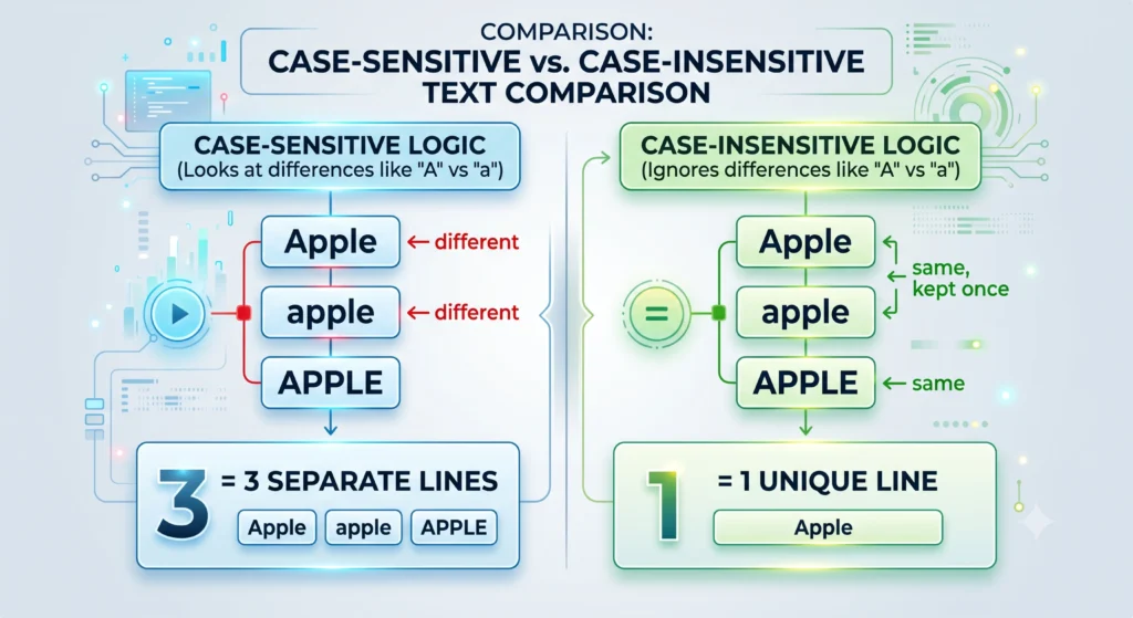 case sensitive vs case insensitive duplicate detection