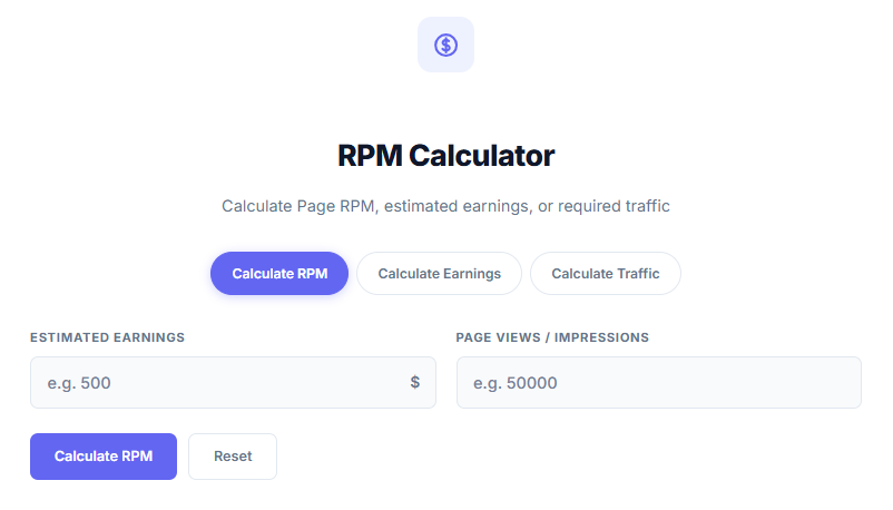 InnovaiTools RPM Calculator