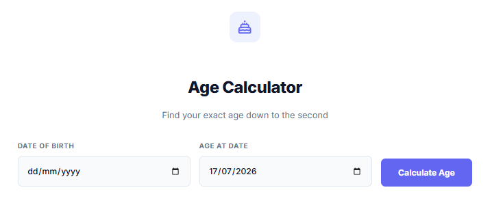 InnovaiTools free age calculator online