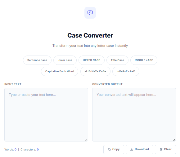 InnovaiTools free case converter tool