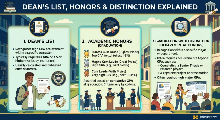 dean's list honors distinction explained