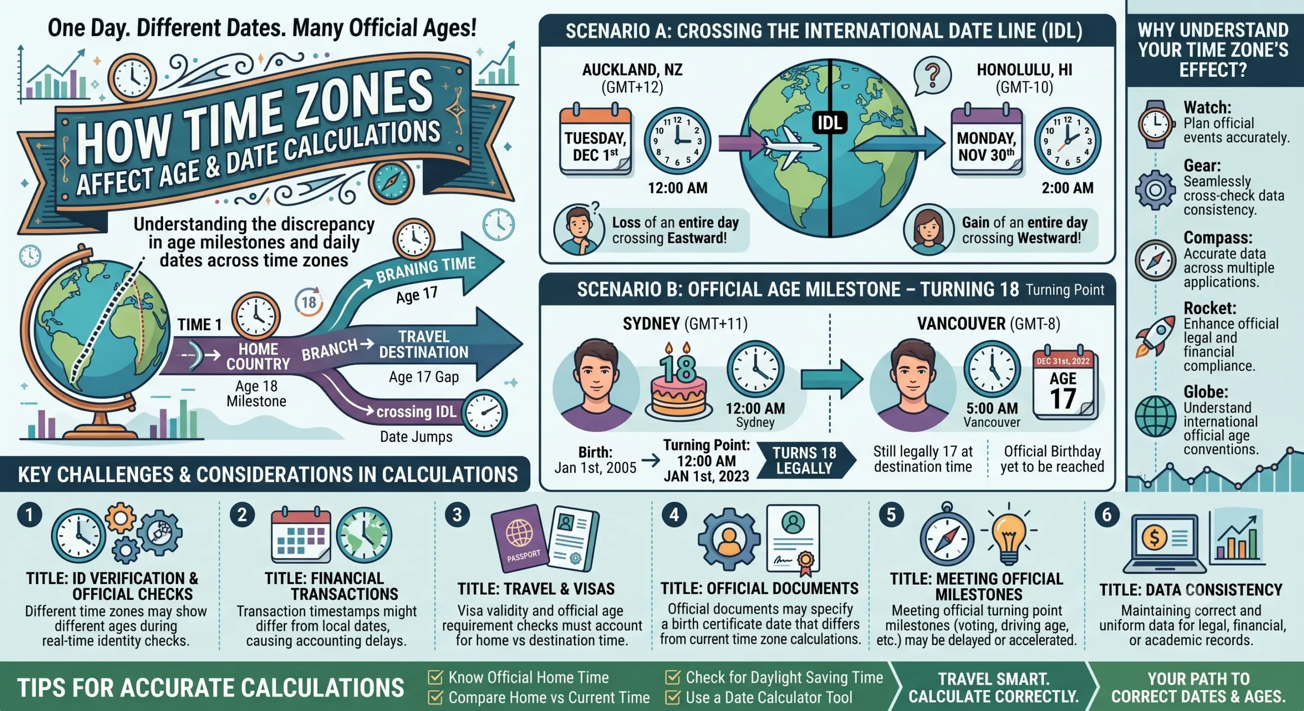 how time zones affect age date calculations