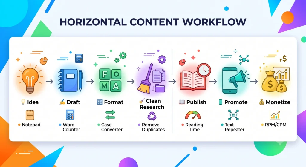 blogger content workflow tools timeline