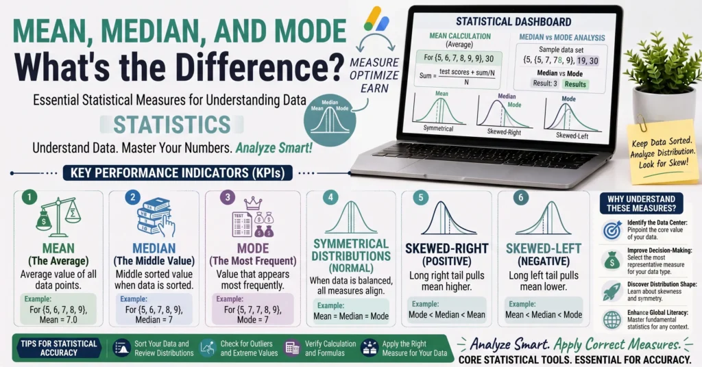 Mean, Median, and Mode What's the Difference?