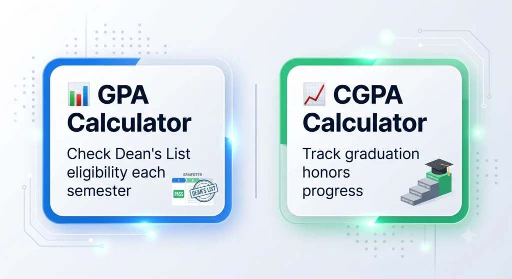 track academic honors progress GPA CGPA calculators