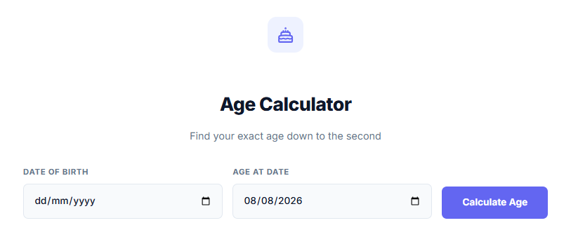 InnovaiTools free age calculator tool